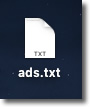 ファイル名を「ads.txt」にして保存