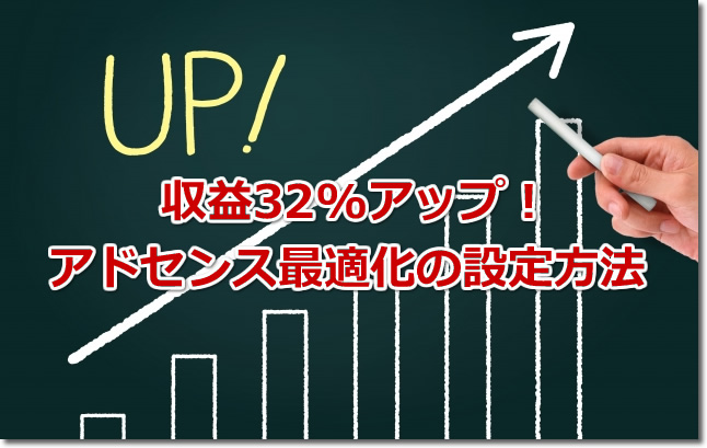 アドセンス最適化の設定方法 自動テストと広告掲載率テストで収益32%アップ！